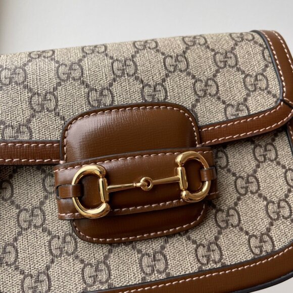 🔥Gucci Horsebit 1955 Brown Shoulder Bag - Picture 3 of 9